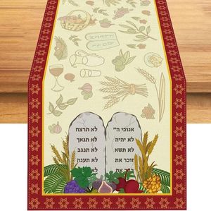 Tableau de table joyeuse shavuot lin coureur de vacances juif décor de vacances figure grenat de raisin couronne de malt coureurs cuisine