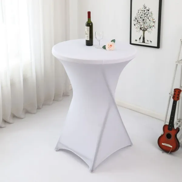 Table de table en tissu haut de gamme El Décoration de mariage Barre de cocktails de cocktail