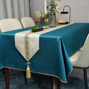 Nappe de table haute qualité moderne minimaliste El rectangulaire haut de gamme nappe de salle à manger imperméable