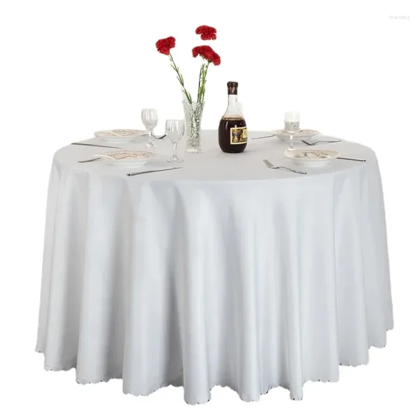 Tableau de table de haute qualité Polyester 60 pouces solide blanc Perfection pour le banquet El Banquet Decoration Party