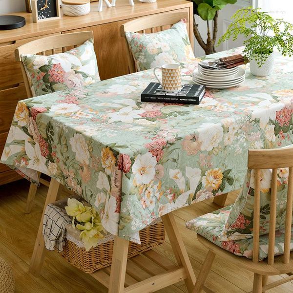 Nappe De Table Maison Style Rétro Étanche Nappes Rectangulaires Bureau Rural Tables Basses Couverture De Fête De Mariage Décoration Nappe De