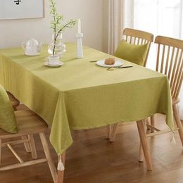 Tableau de nappe de coton en coton en lin solide avec pavillon rectangle de salle à manger de salle à manger couverture de tafelkleed manteau de mesa