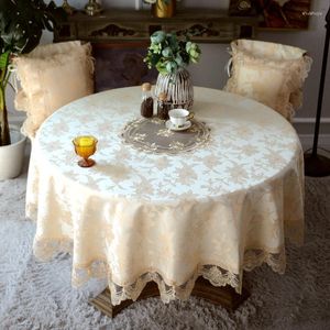 TABLE DUIK JACQUARD ROUNT WATPERDE TAFELLOKE TAVERKLEOT LAAT Coffee Tea Dining Room. Feest elegante champagne -decor