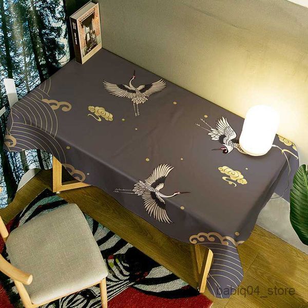 Nappe de table Nappe de cuisine imperméable et facile à laver de style japonais Nappe imperméable et résistante à l'huile Nappe de dortoir étudiant R230801