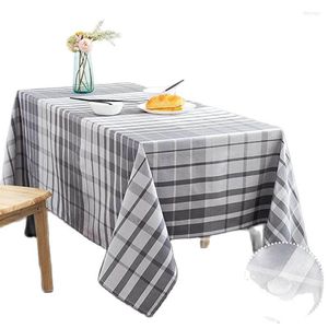 Tafelkast vreugde textiel gerecycled katoenen waterbestendige tafelkleden anti-fading rimpel vrije rechthoek tafelkleed voor dineren