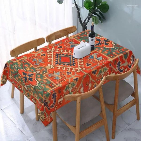 Karadaja – nappe de table persane Antique, élastique, imperméable, Vintage, ethnique turque, couverture Kilim pour salle à manger