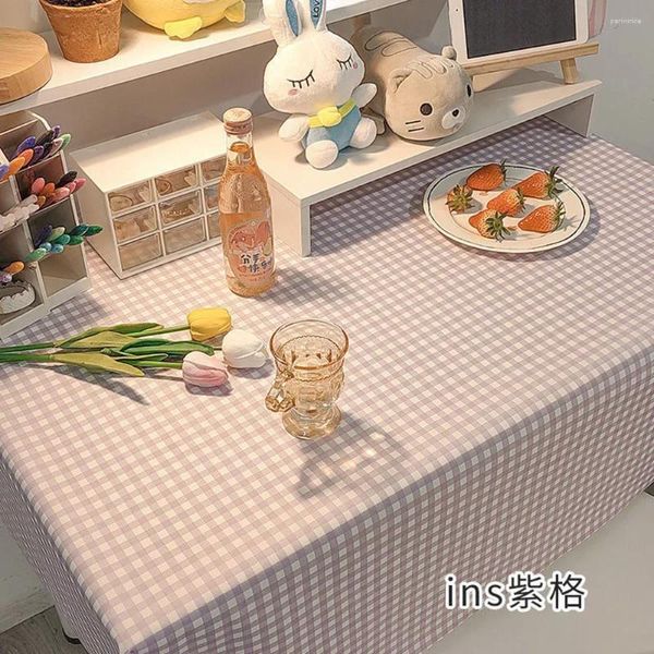 Tableau de table kawaii nappe à carreaux coréens jacquard tissu à carre de bureau