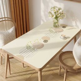 Table de table en cuir en cuir PVC nappes étanche et à manger de table résistante à l'huile