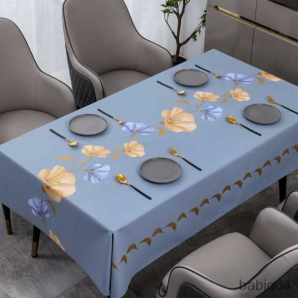 Mantel de mesa de cocina decoración de boda tela impermeable escritorio viento nórdico Rectangular mantel mesa de centro tapete R230731