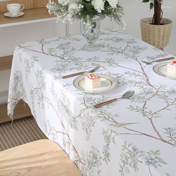 Nappe De Table Style Coréen Lumière De Luxe Rectangulaire À Manger Nappe Moderne Et Simple Embellissement Rural Decore Polyester FG584