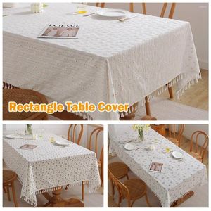 Nappe Style coréen petite marguerite coton nappe florale thé décoration Rectangle couverture pour cuisine mariage salle à manger Roo J2J0