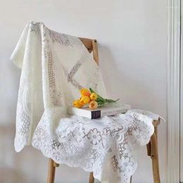 Tafeldoek kant tafelkleed wit bedste rij rij frame koffie met deksel kleine verse vierkante kraam f6s3727