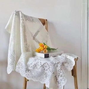 Tafeldoek kant tafelkleed wit bedste rij rij frame koffie met deksel kleine verse vierkante kraam s5p4065