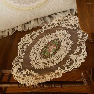 Tafelkleed Kant Vintage Ovaal Tafelkleed Gehaakte Placemat Cup Keuken Eetkamer Pad Verjaardagscadeau Bruiloft Kerst Decor Picknick