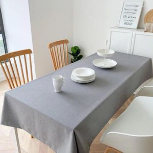Tableau de table grande nappe rectangulaire couleur de couleur unie en coton _JES2774