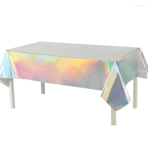 Table de film de table en tissu laser décoration de fête d'anniversaire colorée en aluminium coloré étanche et sans lavage à l'épreuve d'huile