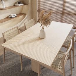 Table de table en cuir tapis wabi-sabi résistant aux nappes rectangulaires anti-scalding étanche et à l'huile sans nettoyage nettoyantes