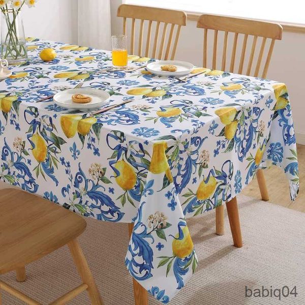 Nappe Citron Imprimé Nappe Cuisine Table À Manger Décoration Festive Accessoires Maison Table Basse Rectangulaire Nappe Résistante R230726