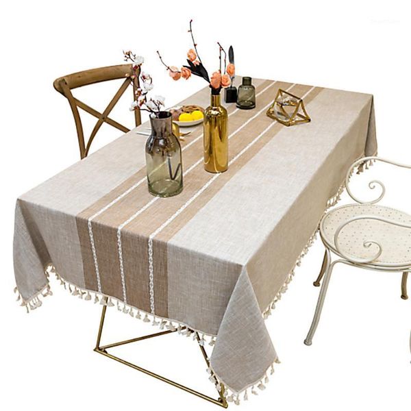 Nappe de bureau en lin, couverture de salle à manger Anti-rides, Anti-poussière, pour Banquet, noël, mariage, fête d'anniversaire, décoration de cuisine pour la maison