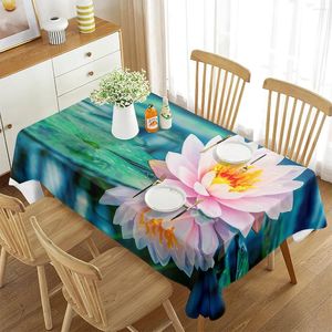 Table de table de fleur de lotus de lotus étang beau décor