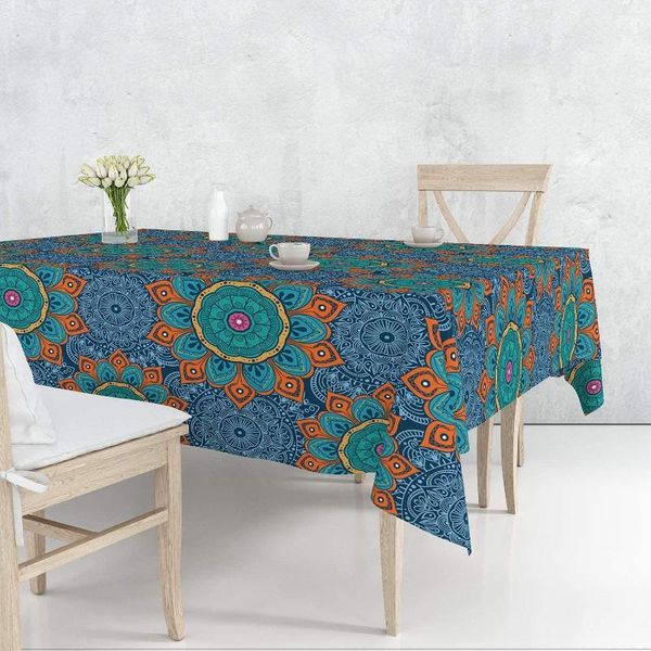 Nappe Mandala Nappe Souvenirs Hippie Bohème Paon Couverture Pour Salle À Manger Cuisine Décor