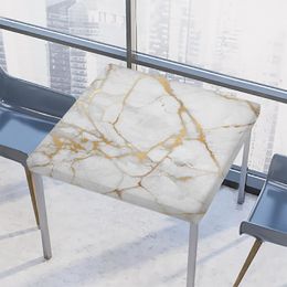 Mantel de mármol, mantel cuadrado ajustado con bordes elásticos, arte moderno, cubierta de mesa impermeable, ropa de mesa de poliéster para cocina, comedor 230921