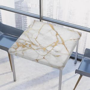 Nappe carrée ajustée en marbre avec bords élastiques, couverture imperméable d'art moderne, vêtements en Polyester pour la cuisine et la salle à manger