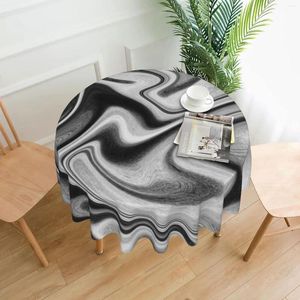 Table de table en marbre de marbre rond des couvertures lavables 60 pouces