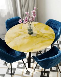 Tableau de texture en marbre Gradient jaune rond élastique recouverte de protection Polyester imperméable Rectangle