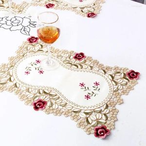 Tafelkleed Mat Geborduurde Kant Stof Placemat Eettafelkleed Bloemen Vintage Merk Hoge Kwaliteit Duurzaam Praktisch