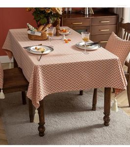 Nappe de table minimaliste moderne, Style Ins, Jacquard, drapeau américain anti-poussière, tapis à thé D5F3974