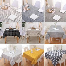Nappe de Table imprimée moderne, couverture rectangulaire en coton et lin, décoration pour dîner à la maison, fête d'anniversaire, Plaid coloré