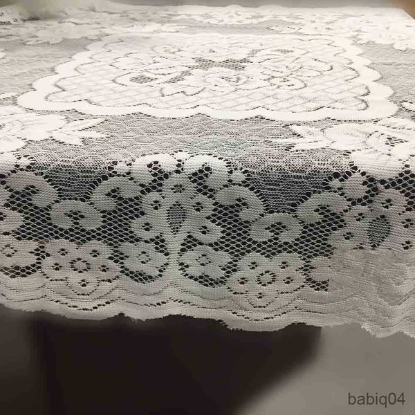 Mantel de mesa Mantel moderno Mantel decorativo de encaje vintage blanco Mantel de comedor Cubierta de tela Textil Banquete de boda Hotel Decoración para el hogar R230726