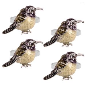 Tafelkleed Servetring Decoratieve Ringen Metalen Vogel Decors Houder Voor Dineren Kerstornament
