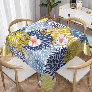 Nappe Marine Chrysanthème Nappe Pour Carré Polyester Couverture Cuisine Salle À Manger Décor En Plein Air Partie 54 