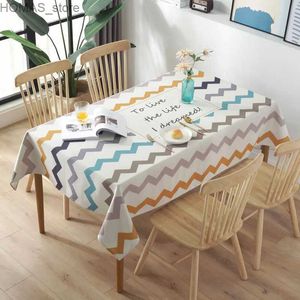 Table de table nordique nordique glissière de salon décoration de cuisine étanche à table à manger rectangulaire nappe