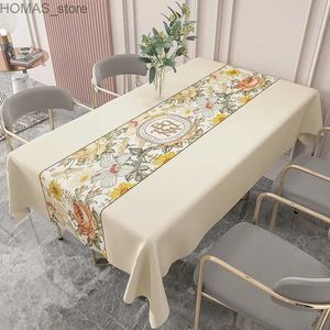 Nappe Nordique Géométrique Fleur Rectangle Nappe Cuisine Table À Manger Décorations Tissu Imperméable Couvertures De Table Décor De Fête De Vacances Y240401