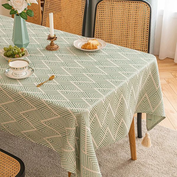 Nappe de table en tissu de table à manger de style nordique ins, avec café en coton et lin frais japonais haut de gamme, 231020