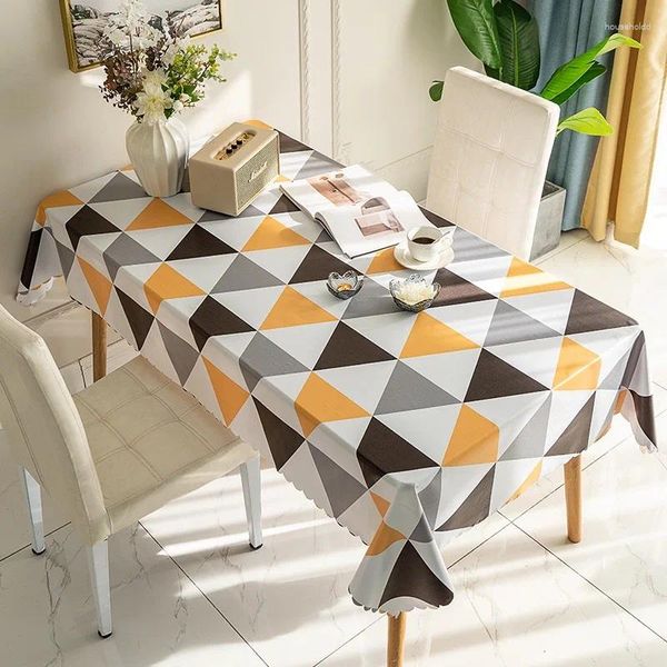 Nappe de Table nordique en PVC, imperméable, résistante à l'huile et sans lavage, décorative, pour étal chez l'habitant, El Restaurant, M6R3879