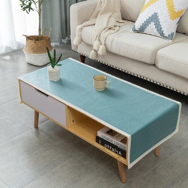 Mantel nórdico de Color sólido mantel de café sala de estar té hogar TV gabinete cubierta antipolvo toalla