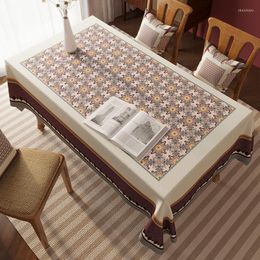 Paño de mesa Mantel de estilo nórdico 2023 Decoración de boda impermeable Luz rectangular Café de lujo Nappe de