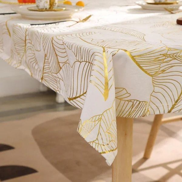 Mantel de estilo nórdico, mantel dorado blanco, moderno, sencillo y decorado, comedor, venta al por mayor, F605