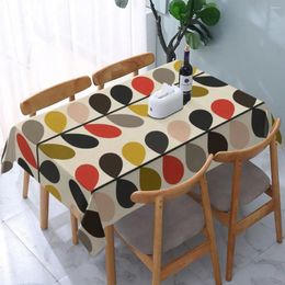 Tableau de table à l'huile Orla Kiely Multi-tige Couverture élastique Fleurs ajustées Floral Abstract Backed Edge Batelcloth pour manger