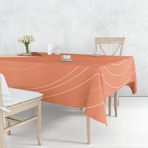 Tafeldoek Oranje rechthoekige tafelkleed Sunset geometrische abstracte deksel voor thuiskeuken Waterdichte anti-vlek Dining Tapete