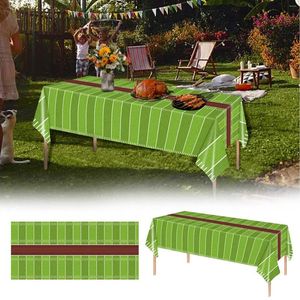 Nappe Rectangle Extérieur Nappe Football Fête Anniversaire Thanksgiving Flanelle Dos Citrouille