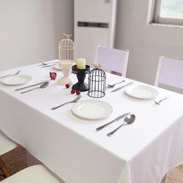 Nappe de table couverture de fête nappe surdimensionnée tribune décoration de la maison mariage Banquet el blanc rectangulaire 230510