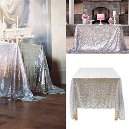 Table Cloth Party Sequin Tablecloth Glitter Rectangular Table Cloth for Wedding Decoration Party Banquet Home Decor Custom Multiple Sizes 220921