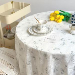 Nappe de Table Style Pastoral, motif Floral, napperon, café, décor de chambre à coucher de fille, arrière-plan de tournage de maquillage