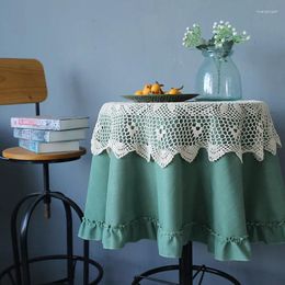 Nappe de Table en forme de café vert, coussin de salle à manger, Crochet, vêtements, couverture, décoration, tapis de tasse, Antependium de mariage