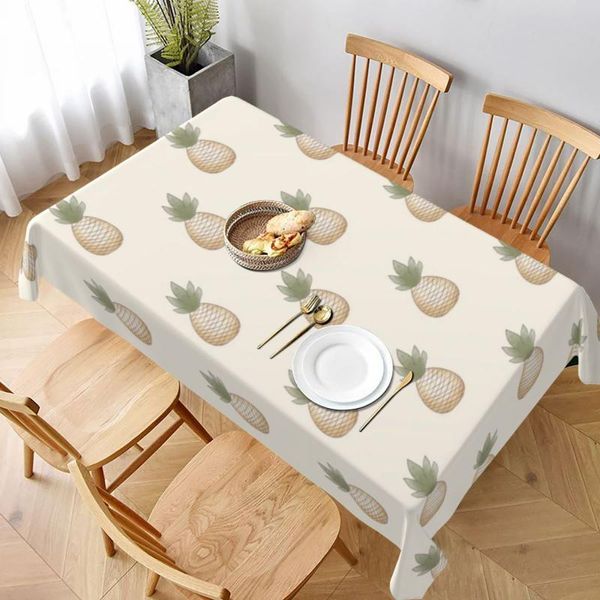 Nappe de Table en forme d'ananas, décoration de salon, couverture carrée en Polyester imprimé, vente en gros